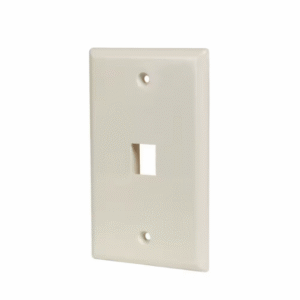 Commercial Electric 1 Port Multi-Purpose Light Almond Plastic Wall Plate